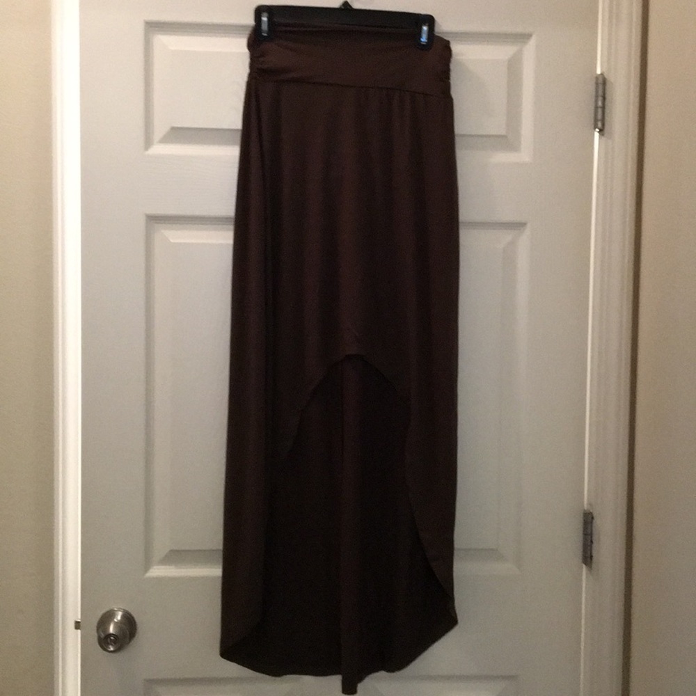 Olive Green High-low skirt